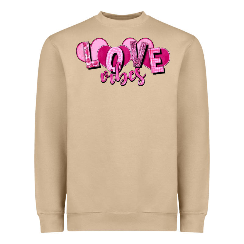 Love Vibes Valentine's Day Heavyweight Sweatshirt by HowdyJamesFarm | Teevron