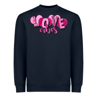 Navy Love vibes Valentine's Day Heavyweight Sweatshirt - HowdyJamesFarm
