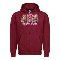 Burgundy Tired mom life Zipper Hoodie - FaDigitalArtStudio