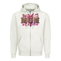Oatmeal Heather Tired mom life Zipper Hoodie - FaDigitalArtStudio