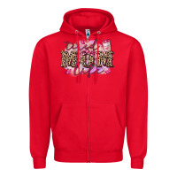 Red Tired mom life Zipper Hoodie - FaDigitalArtStudio