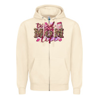 Sandshell Tired mom life Zipper Hoodie - FaDigitalArtStudio