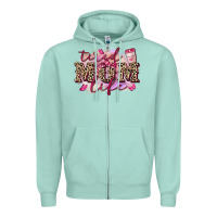 Seafoam Tired mom life Zipper Hoodie - FaDigitalArtStudio