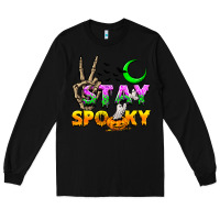 Black Stay spooky Long Sleeve Tee - NancyCooperArtShop