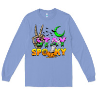 Colony Blue Stay spooky Long Sleeve Tee - NancyCooperArtShop