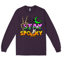 Plum Stay spooky Long Sleeve Tee - NancyCooperArtShop