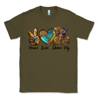 Army Green peace love duroc pig Classic Tee - LillyAllenDesigns