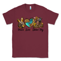 Burgundy peace love duroc pig Classic Tee - LillyAllenDesigns
