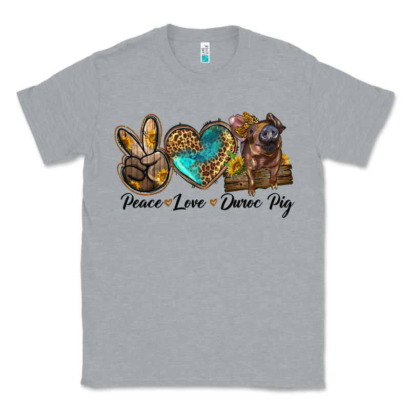 Peace Love Duroc Pig Classic Tee by LillyAllenDesigns | Teevron