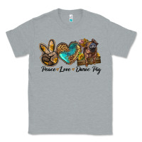 Heather Grey peace love duroc pig Classic Tee - LillyAllenDesigns