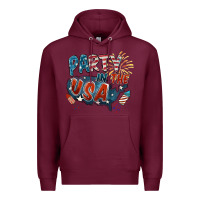 Burgundy Party in the USA Premium Hoodie - FaDigitalArtStudio
