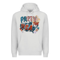 Dove Grey Party in the USA Premium Hoodie - FaDigitalArtStudio