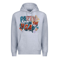 Heather Grey Party in the USA Premium Hoodie - FaDigitalArtStudio