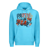 Ocean Blue Party in the USA Premium Hoodie - FaDigitalArtStudio