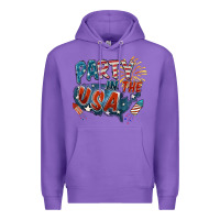 Purple Party in the USA Premium Hoodie - FaDigitalArtStudio