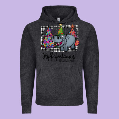 I Want Hippopotamus For Christmas Vintage Hoodie Designed By Bettercallsaul