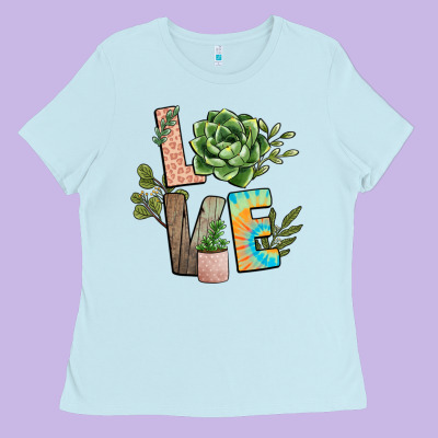 Plant Love Ladies Tee Designed By Nancycooperartshop