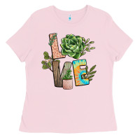Bubblegum Pink plant love Ladies Tee - NancyCooperArtShop