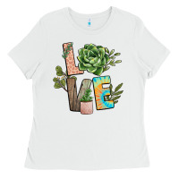 White plant love Ladies Tee - NancyCooperArtShop