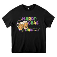 Black mardi gras drinking team Heavy Core Tee - MaliasSmallBusiness