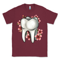 Burgundy floral tooth Classic Tee - Jasminsmagicworld