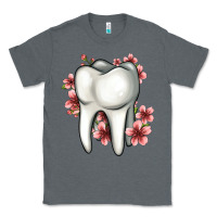 Charcoal Heather floral tooth Classic Tee - Jasminsmagicworld