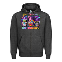 Charcoal Heather love gnomies no brounds pride Zipper Hoodie - FaDigitalArtStudio