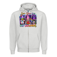 Dove Grey love gnomies no brounds pride Zipper Hoodie - FaDigitalArtStudio