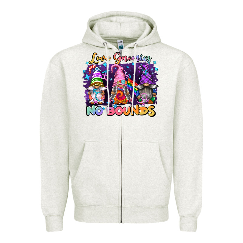 Love Gnomies No Brounds Pride Zipper Hoodie by FaDigitalArtStudio | Teevron