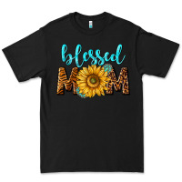 Black blessed mom with sunflower Premium Tee - NancyCooperArtShop