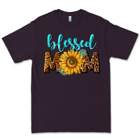 Plum blessed mom with sunflower Premium Tee - NancyCooperArtShop