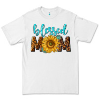 White blessed mom with sunflower Premium Tee - NancyCooperArtShop