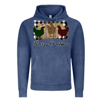 Vintage Denim Merry Christmas Chickens Vintage Hoodie - Bettercallsaul