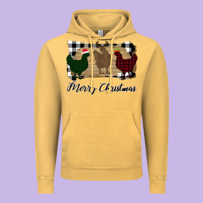 Merry Christmas Chickens Vintage Hoodie Designed By Bettercallsaul