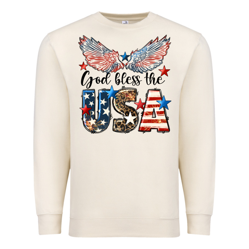 Western God Bless The Usa 4th Of July Premium Sweatshirt by LillyAllenDesigns | Teevron