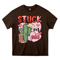 Chocolate Brown stuck on you Heavy Core Tee - MaliasSmallBusiness