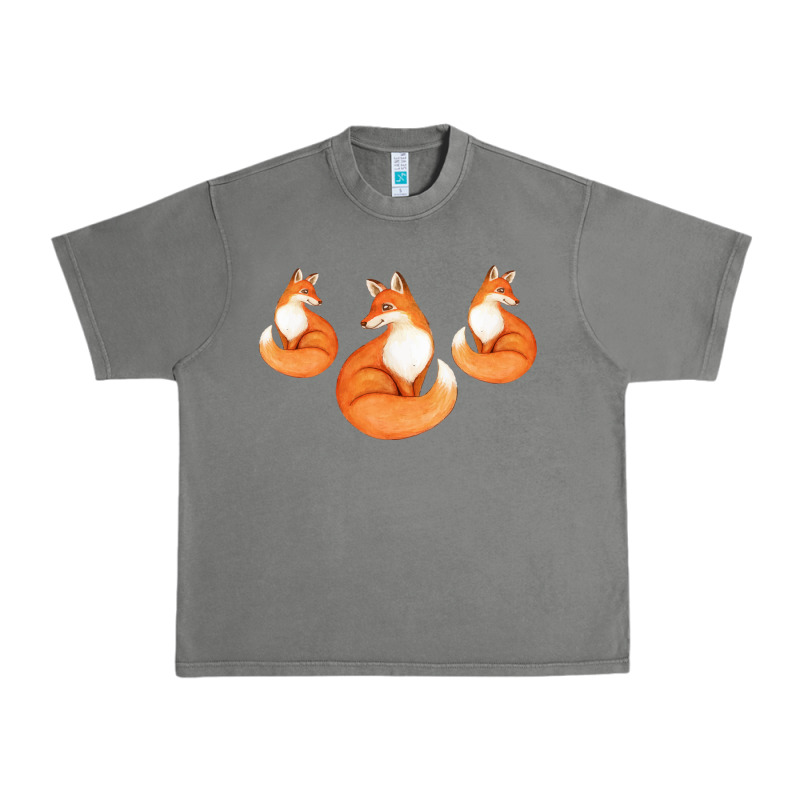 Three Little Foxes In Fox Family I Gift Urban Heavy Tee by Bettercallsaul | Teevron