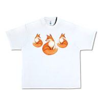 White Three Little Foxes IN Fox Family I Gift Urban Heavy Tee - Bettercallsaul