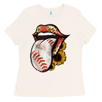 Bone Baseball Tongue Ladies Tee - Jasminsmagicworld