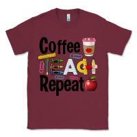 Burgundy coffee teach repeat Classic Tee - BarkalooDesign