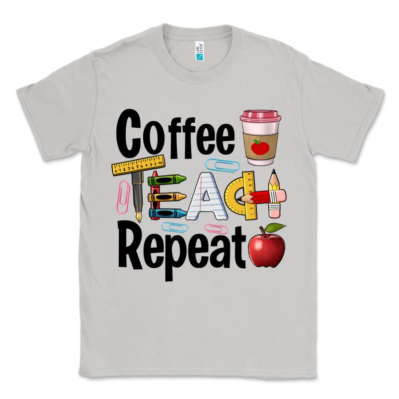 Coffee Teach Repeat Classic Tee by BarkalooDesign | Teevron