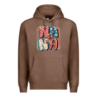 Chestnut 4th of July nana with lightning bolt Premium Hoodie - FaDigitalArtStudio