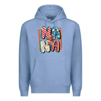 Colony Blue 4th of July nana with lightning bolt Premium Hoodie - FaDigitalArtStudio