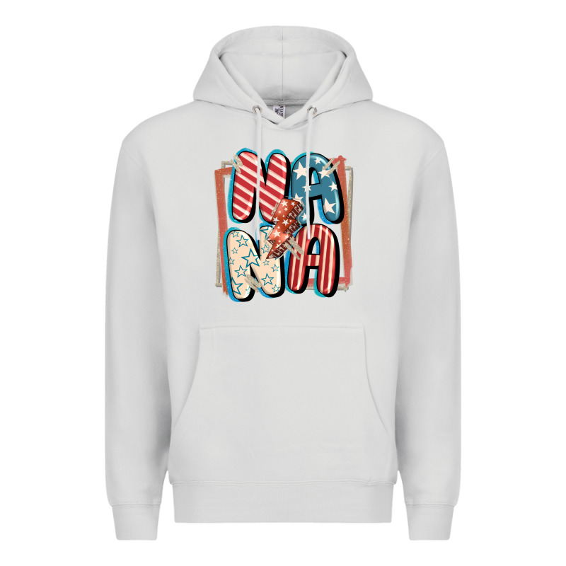 4th Of July Nana With Lightning Bolt Premium Hoodie by FaDigitalArtStudio | Teevron