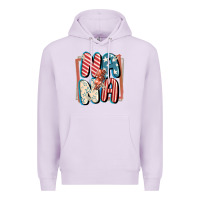 Lilac 4th of July nana with lightning bolt Premium Hoodie - FaDigitalArtStudio