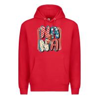 Red 4th of July nana with lightning bolt Premium Hoodie - FaDigitalArtStudio