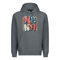 Rock 4th of July nana with lightning bolt Premium Hoodie - FaDigitalArtStudio
