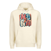 Sandshell 4th of July nana with lightning bolt Premium Hoodie - FaDigitalArtStudio