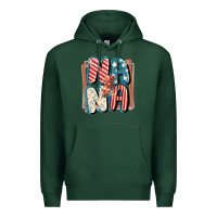 Sports Green 4th of July nana with lightning bolt Premium Hoodie - FaDigitalArtStudio