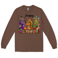 Chestnut Happy Hallothanksmas Long Sleeve Tee - texasbilliewilder